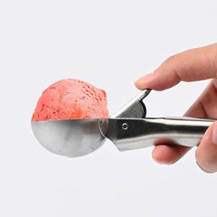 Premium Stainless Steel Ice Cream Scoop with Trigger – Heavy Duty, Ergonomic Handle for Hard Ice Cream, Gelato & More – Dishwasher Safe