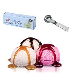 Premium Stainless Steel Ice Cream Scoop with Trigger – Heavy Duty, Ergonomic Handle for Hard Ice Cream, Gelato & More – Dishwasher Safe