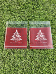 CHRISTMAS LOAF BAGS WITH ATTACHED DRAWSTRINGS (1 PACK = 50 BAGS) STYLE - 6