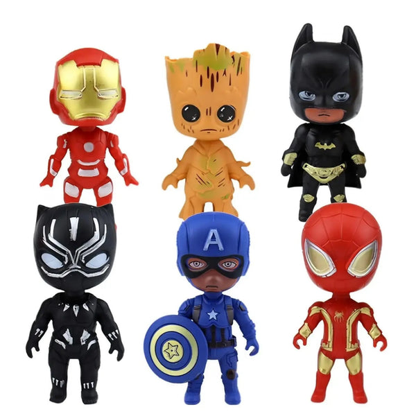 Set of 6 Avengers Mini Figures Set, Superhero Cake Topper, Avengers Cake Topper, Avengers Birthday Cake Topper, Figure Toy, Children Birthday Party Decoration