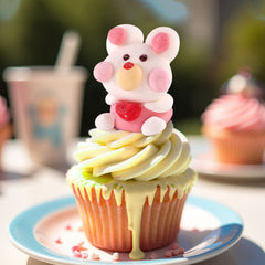 MARSHMALLOW CUTE TEDDY WITH HEARTS 10 PCS PACKING