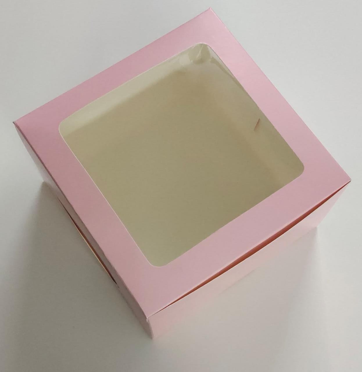 Premium Window Cake Box 12 × 12 × 5 Inch – Pack of 12