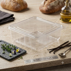 17x17x7 Clear Square Food Container