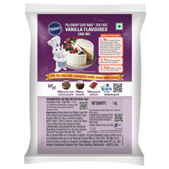 Pills&bury Easy Bake Egg Free Vanilla Flavoured Cake Mix – 1 kg | Soft & Moist Cakes | Bakery & Home Baking