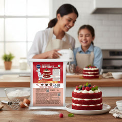 Pills&bury Egg Free Red Velvet Cake Mix | Rich Cocoa Flavour | 1 kg | For Professional & Home Baking