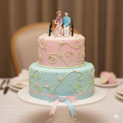 Romantic Couple Sitting on Bench Miniature Figurines (Set of 2) | Resin Love Couple Showpiece for Cake Topper, Home Decor, Valentine Gift, Anniversary Decoration