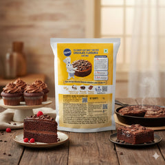 Pills&bury Easy Bake Egg Free Chocolate Flavoured Cake Mix – 1 kg | Professional Baking Mix