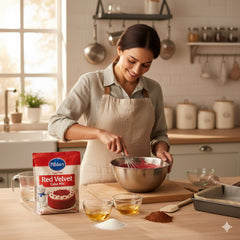 Pills&bury Egg Free Red Velvet Cake Mix | Rich Cocoa Flavour | 1 kg | For Professional & Home Baking