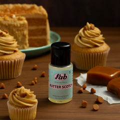 FAB Butterscotch Oil Soluble Flavor – 20ml Food Grade Concentrated Essence for Baking, Chocolates, Desserts, Ice Creams, Shakes, Fudge & More | Heat Stable, Non-Alcoholic, Halal Certified