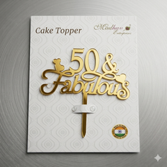 50 & Fabulous Acrylic Cake Topper