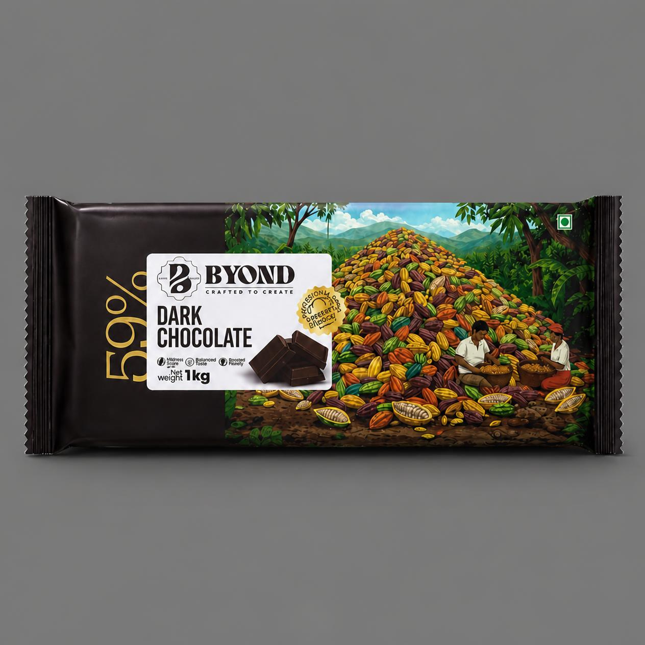 Byond 59% Dark Chocolate Bar 1kg
