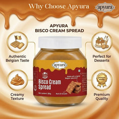 Apyura Bisco Cream Spread | Rich & Smooth Belgian Speculoos Flavour | Premium Dessert & Bread Spread