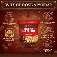 Apyura Choco Hazelnut Filling – Nutty Nut Spread 1KG | Rich Creamy Hazelnut Cocoa Spread for Desserts, Bakery & Snacks | Smooth & Delicious