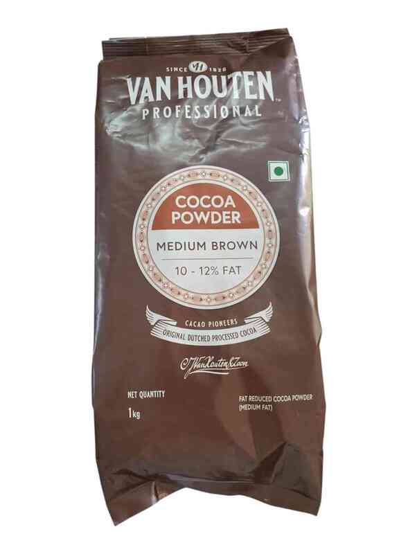 Van Houten Cocoa Powder || 1kg - Medium Brown || Original Dutch Processed - Unsweetened || 100% Cocoa Beans ||MRP 1488/-RS PER KG