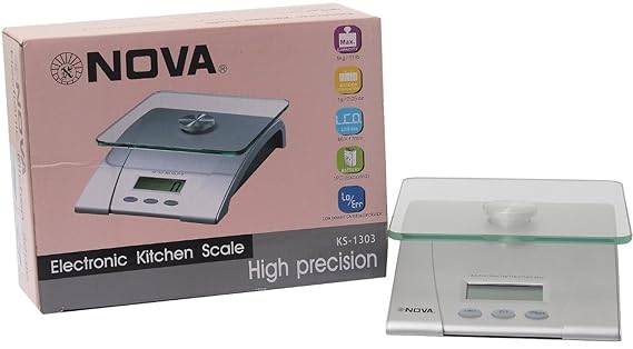 NOVA Electronic Kitchen Scale (Capacity 5 kg) 1303 NO