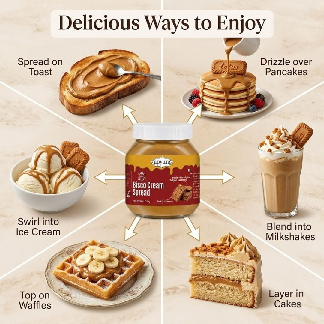 Apyura Bisco Cream Spread | Rich & Smooth Belgian Speculoos Flavour | Premium Dessert & Bread Spread