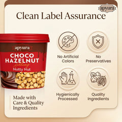 Apyura Choco Hazelnut Filling – Nutty Nut Spread 1KG | Rich Creamy Hazelnut Cocoa Spread for Desserts, Bakery & Snacks | Smooth & Delicious