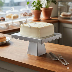 Rectangular Metal Cake Stand –  Dessert Display Stand for Cakes & Pastries