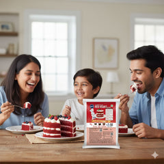Pills&bury Egg Free Red Velvet Cake Mix | Rich Cocoa Flavour | 1 kg | For Professional & Home Baking