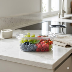 Premium Pack of 25 Oval Food Storage Containers | Leak-Proof, BPA-Free & Stackable (SIZE : LENGTH - 6INCH , WIDTH - 4INCH &amp; HEIGHT - 2INCH)