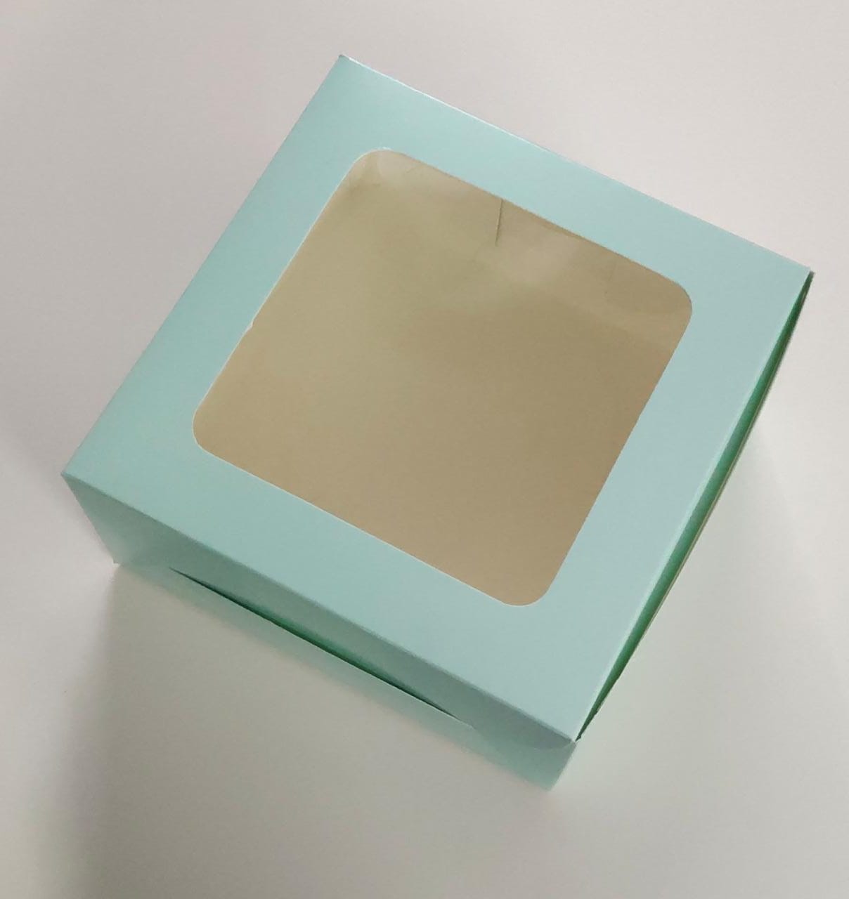 Premium Window Cake Box 7 × 7 × 4 Inch – Pack of 12