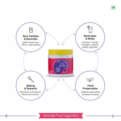 Sharon Malic Acid Powder - 300g | Premium Food Grade Sour Enhancer for Baking & Beverages