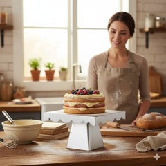 Rectangular Metal Cake Stand –  Dessert Display Stand for Cakes & Pastries