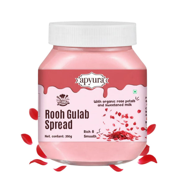 Apyura Rooh Gulab Spread & Filling –| Refreshing Rose Flavour for Desserts, Mithai & Beverages