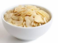 Sliced Blanched California Almonds, 1/2kg (Badam Flakes, Perfect for Garnish, Baking and Salads)