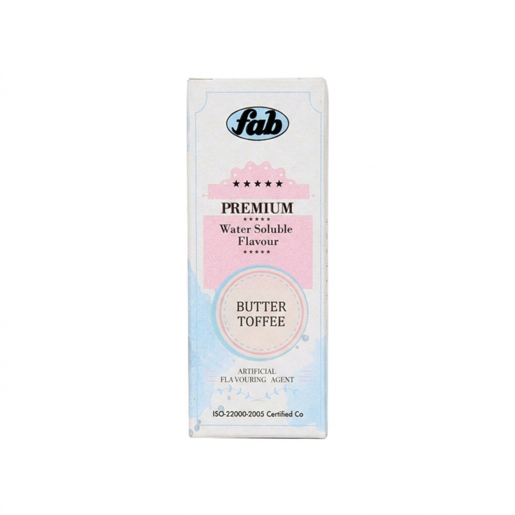 Fab Premium Butter Toffee Water Soluble Flavour | Rich Buttery Caramel Essence for Baking & Desserts