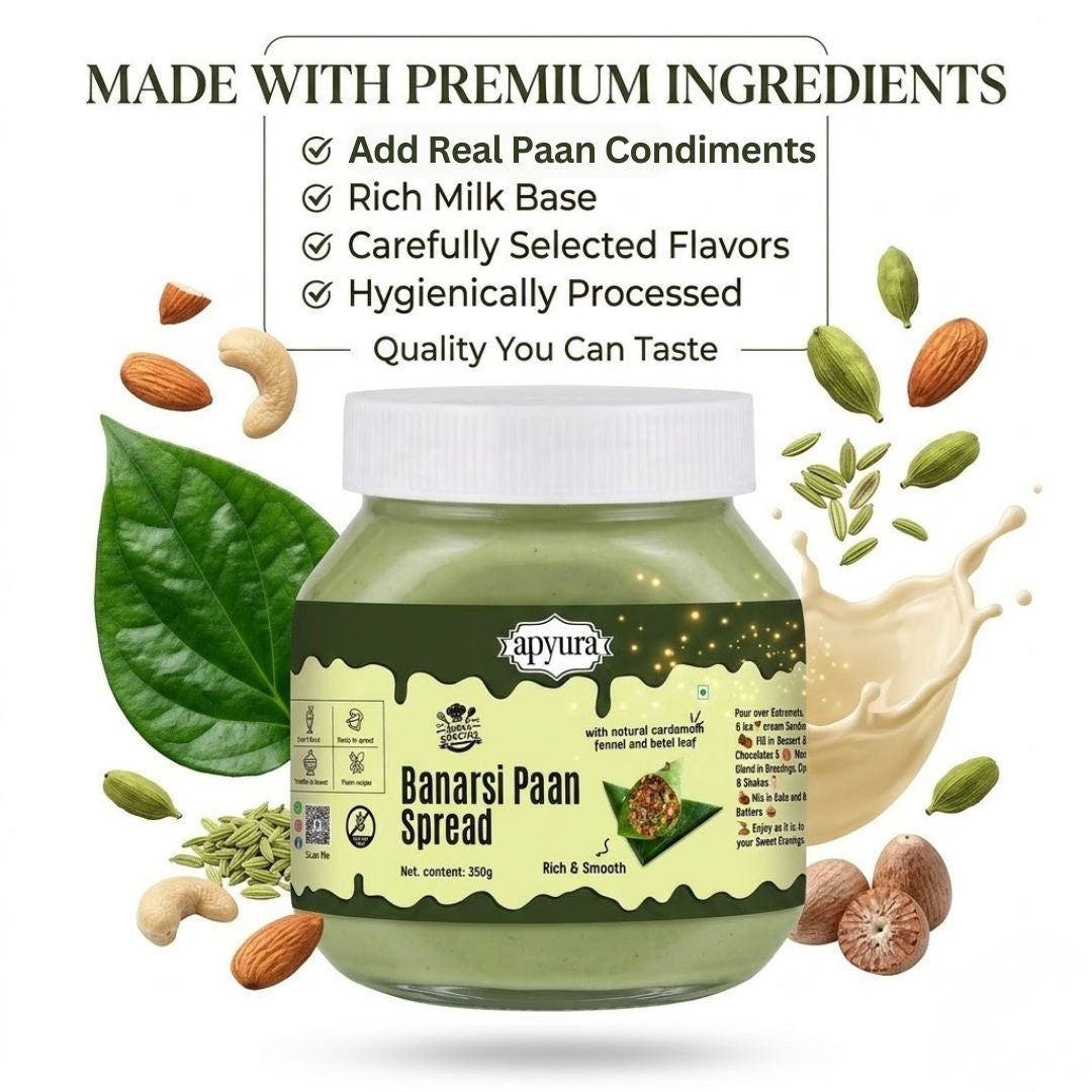 Apyura Banarasi Paan Spread & Filling- | Authentic Meetha Paan Flavour for Desserts & Beverages