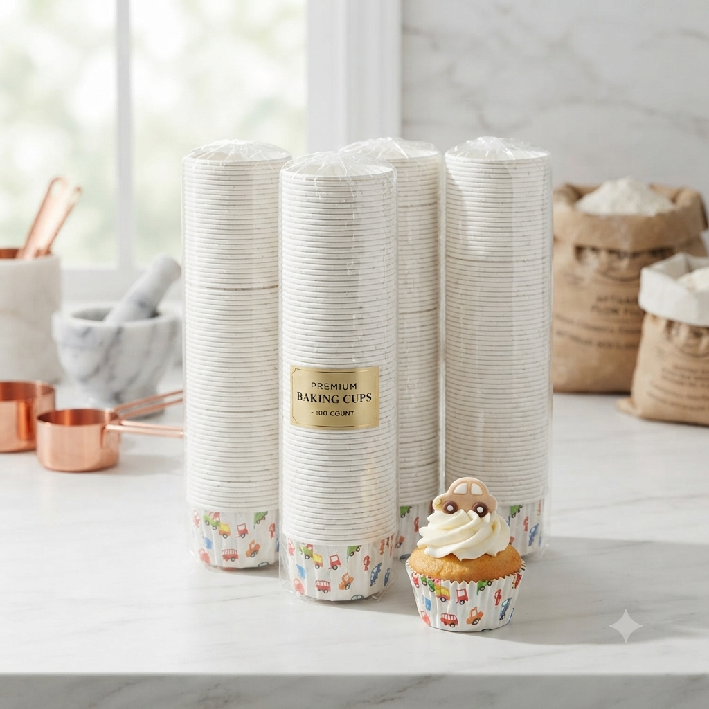 Kraft Brown Cupcake Liners - 100 Pieces