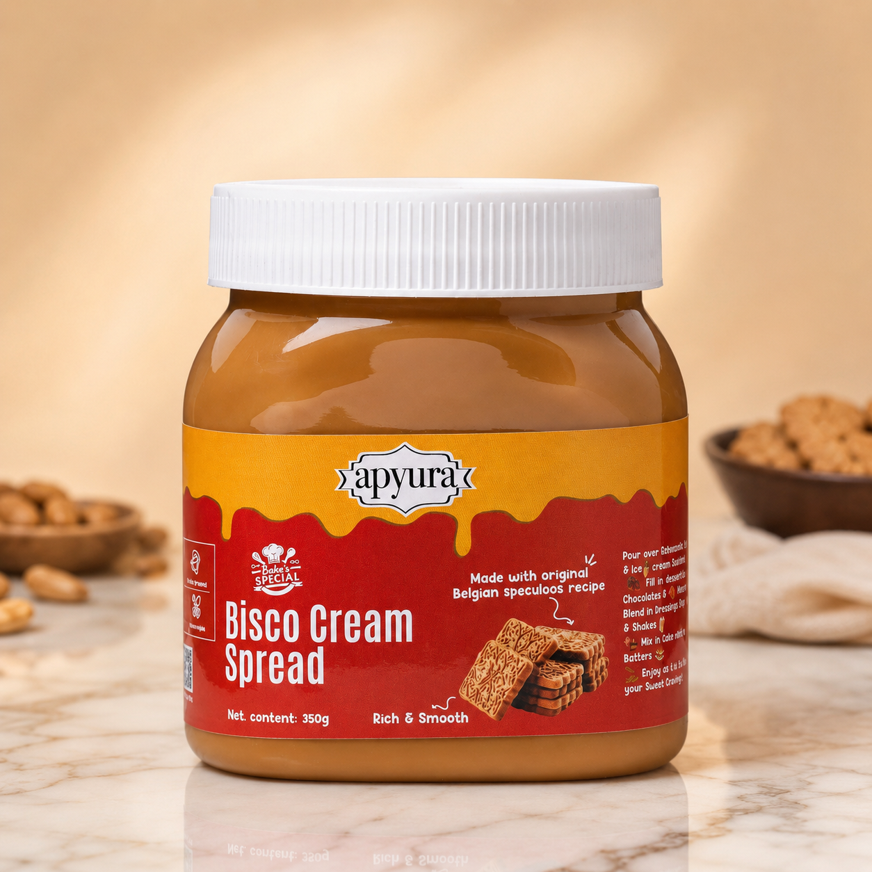 Apyura Bisco Cream Spread | Belgian Speculoos Biscuit Spread