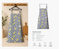 Geometric Print Kitchen Apron | Baking Cart