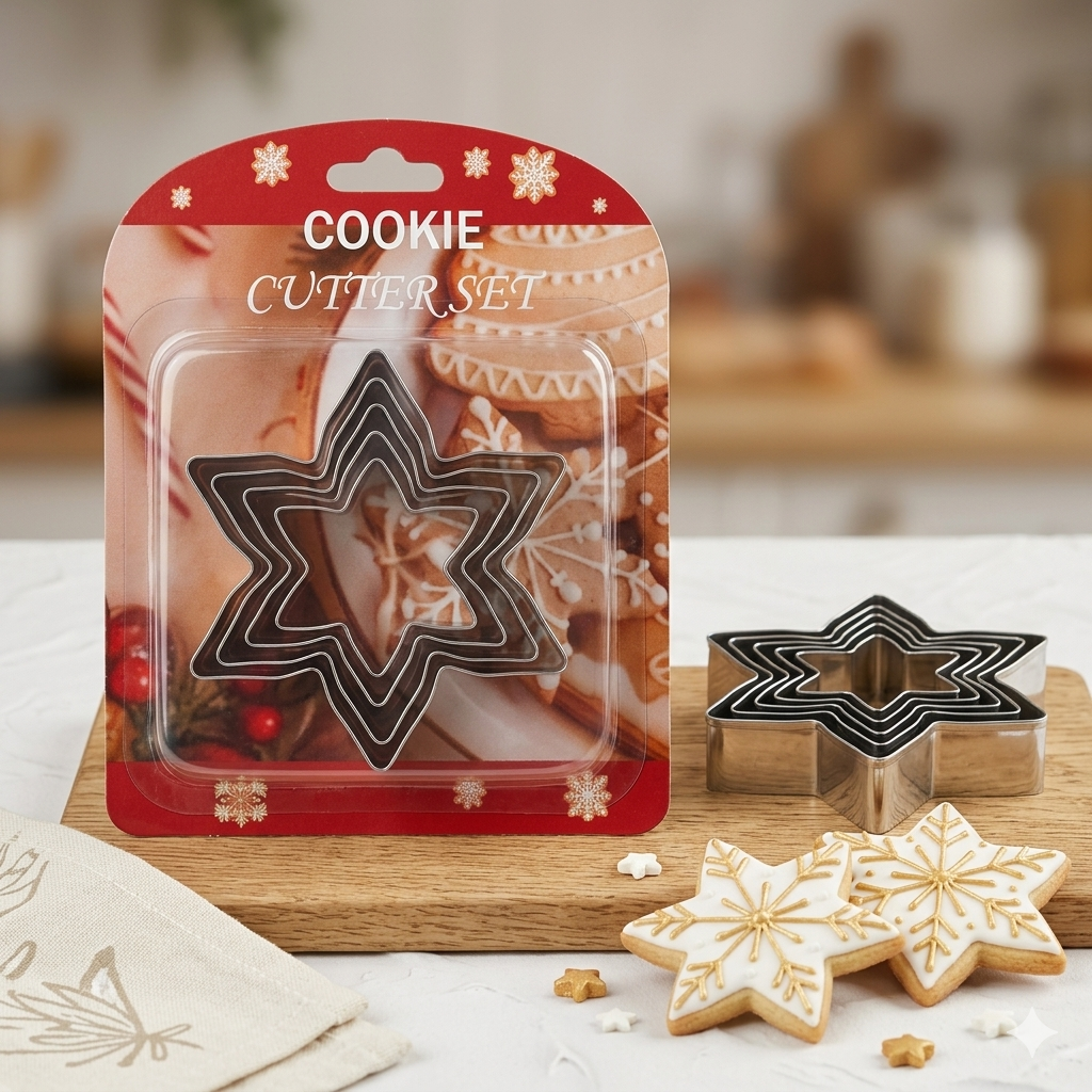 Christmas Snowflake Star Cookie Cutter Set