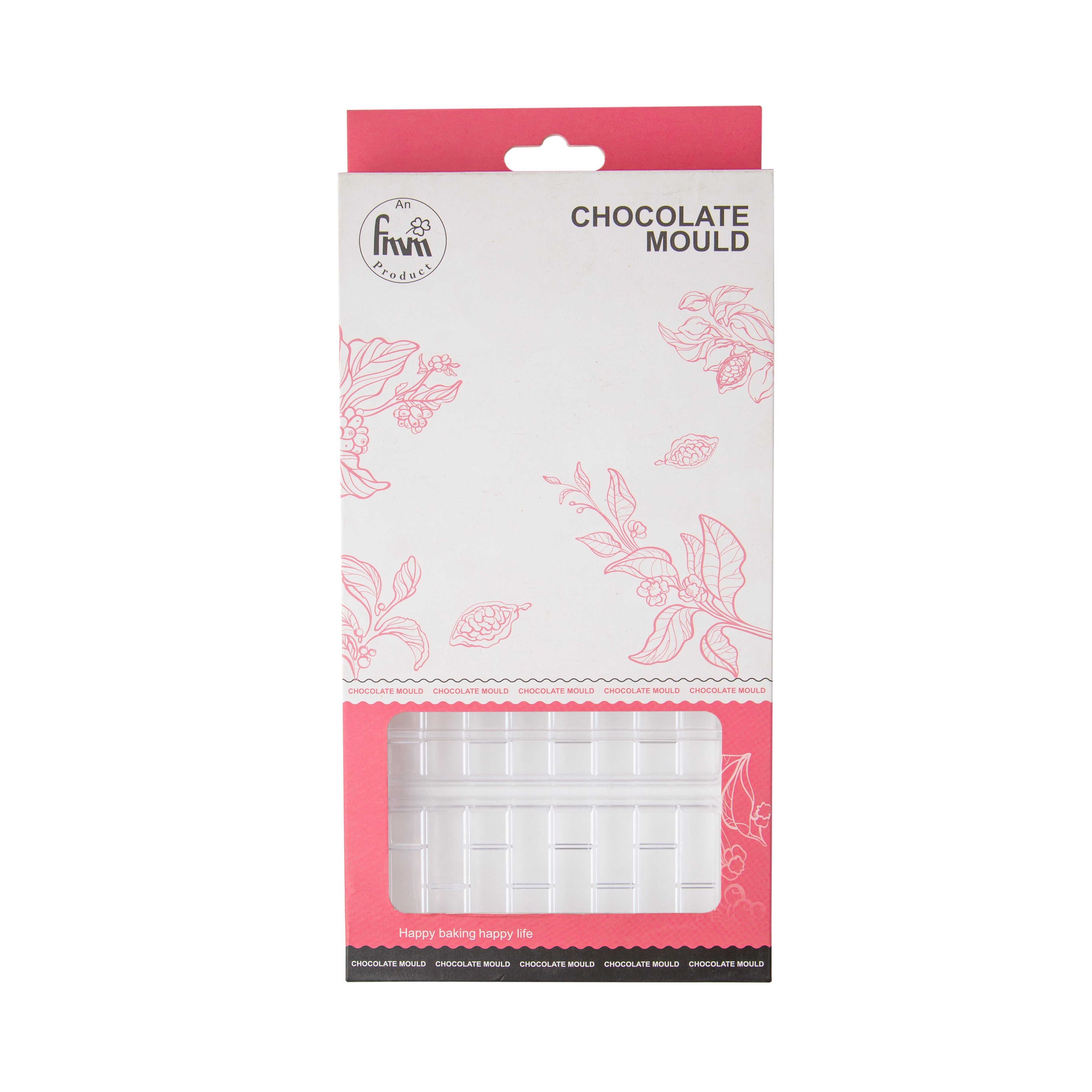 Professional Clear Polycarbonate Chocolate Bar Mold – Brick Pattern Chocolate Making Mold (4 Cavity)