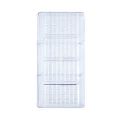 Professional Clear Polycarbonate Chocolate Bar Mold – Brick Pattern Chocolate Making Mold (4 Cavity)