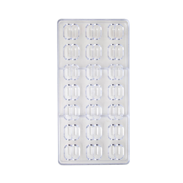 Polycarbonate Coffee Bean Chocolate Mold – 21 Cavity Professional Chocolate Making Mold