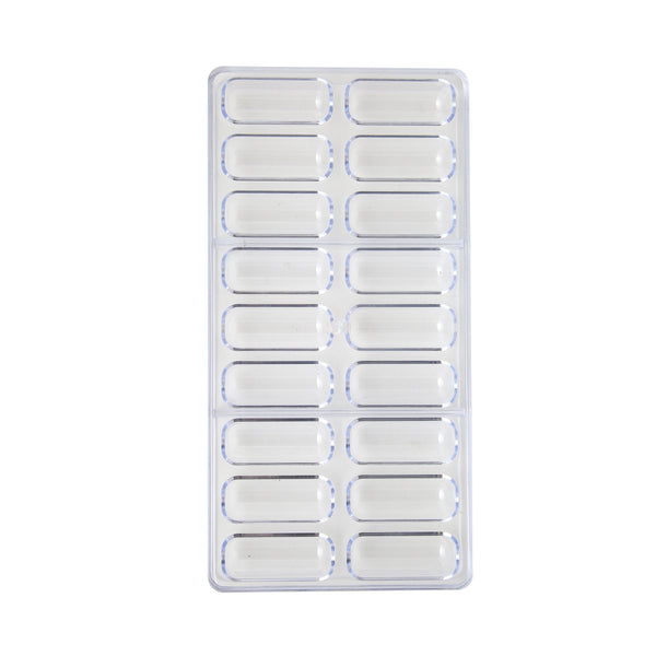 18-Cavity Rectangle Chocolate Mold – Clear Food-Grade Polycarbonate Bar Mold for Chocolates, Candy, Pralines & Dessert Making