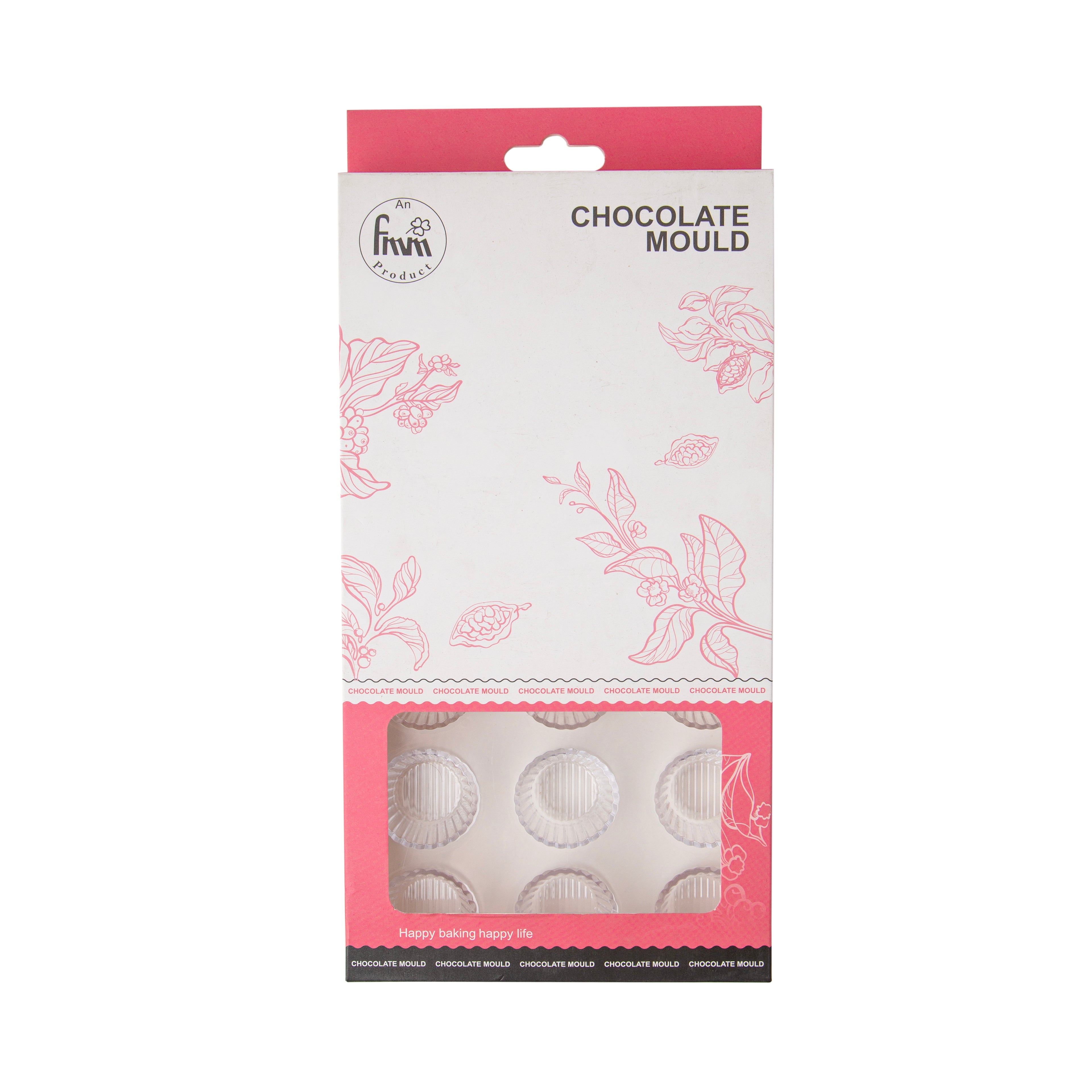 18-Cavity Fluted Round Chocolate Mold – Clear Polycarbonate Candy, Praline & Mini Dessert Mold  Product Description