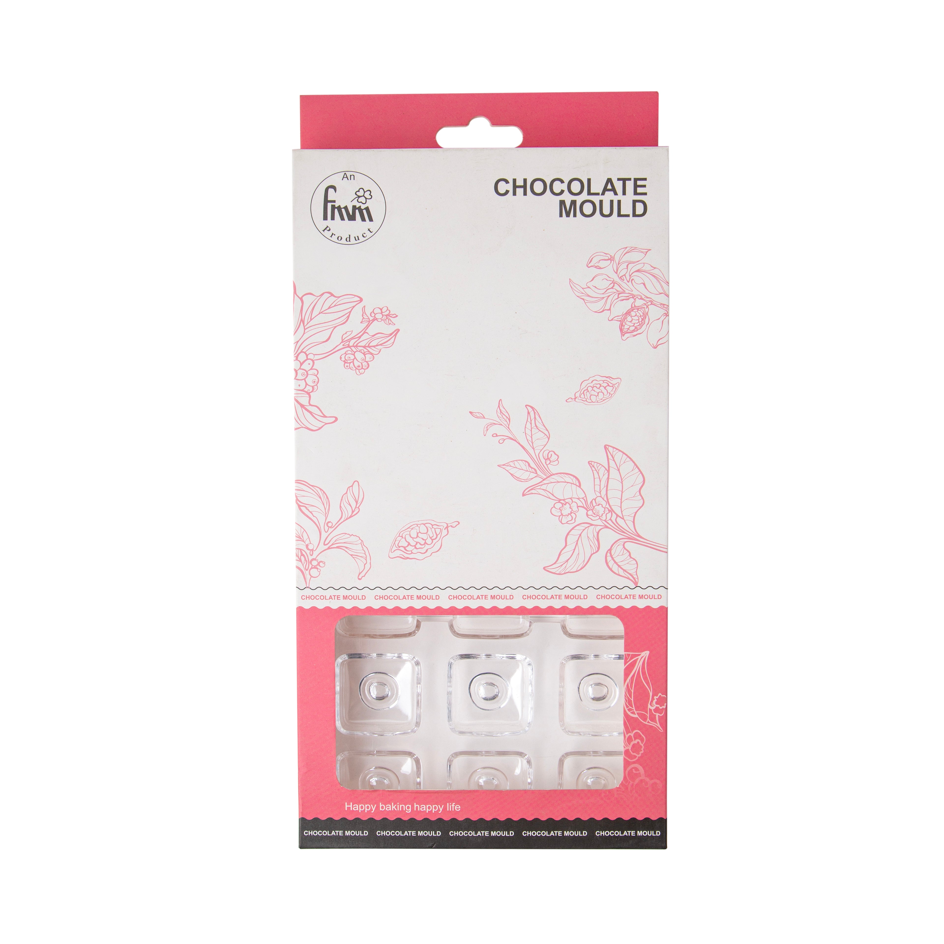 18-Cavity Square Chocolate Mold – Premium Transparent Polycarbonate Mold for Chocolates, Pralines, Truffles & Candy Making