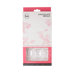 18-Cavity Square Chocolate Mold – Premium Transparent Polycarbonate Mold for Chocolates, Pralines, Truffles & Candy Making