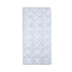 18-Cavity Diamond Rectangle Chocolate Mold – Premium Polycarbonate Mold for Chocolates, Pralines, Truffles & Candy Making