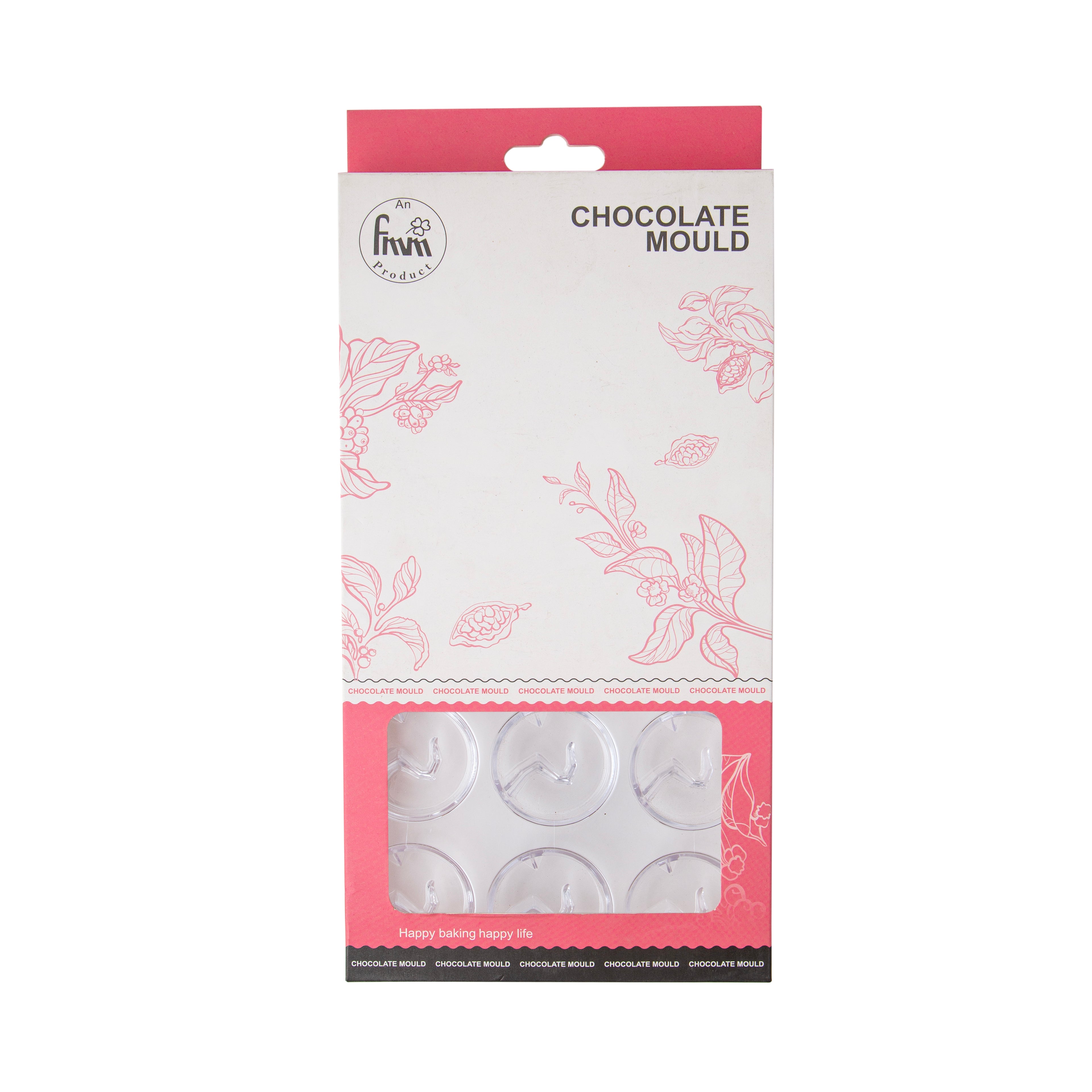 18-Cavity Round Swirl Chocolate Mold – Premium Polycarbonate Mold for Chocolates, Pralines, Truffles & Candy Making