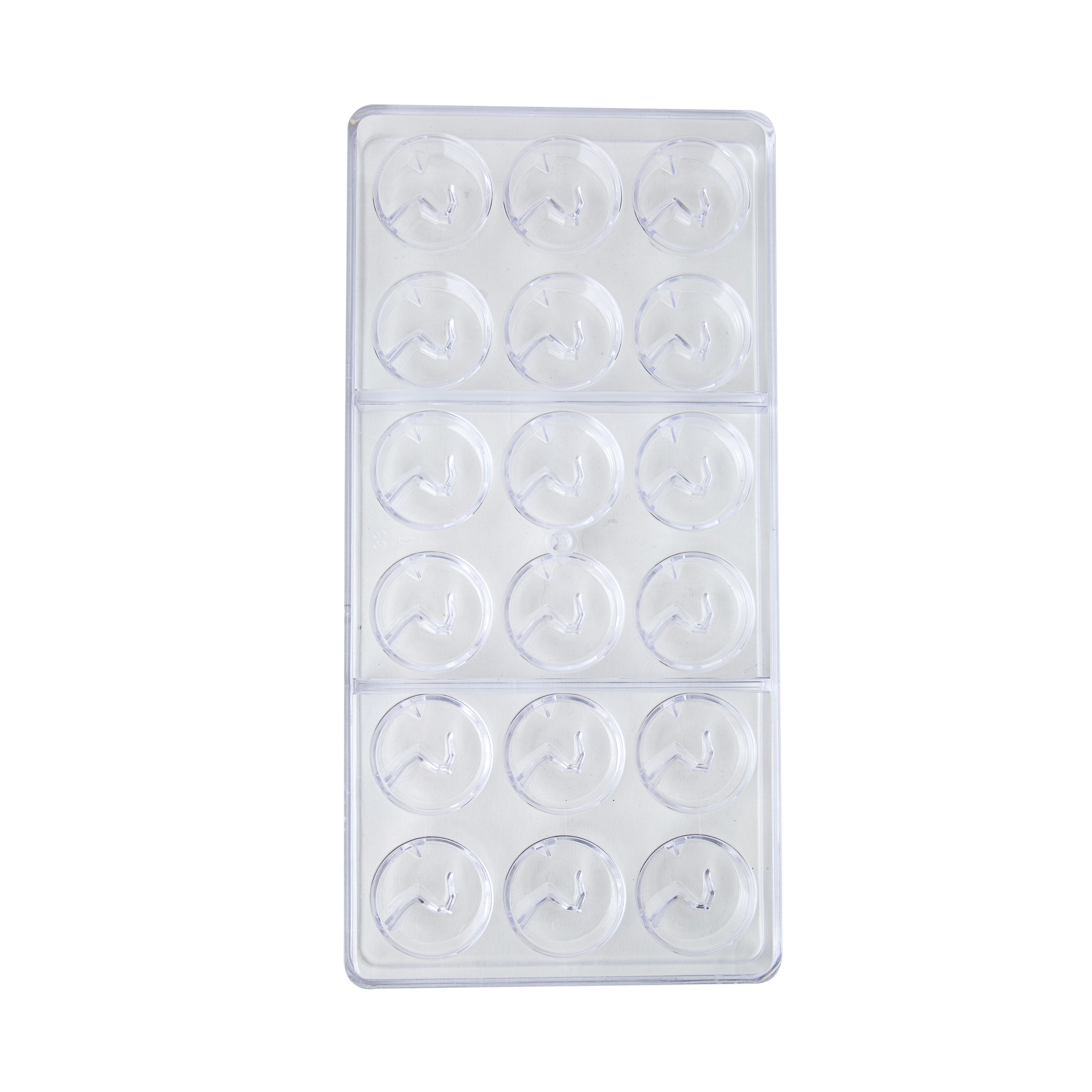 18-Cavity Round Swirl Chocolate Mold – Premium Polycarbonate Mold for Chocolates, Pralines, Truffles & Candy Making