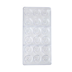 18-Cavity Round Swirl Chocolate Mold – Premium Polycarbonate Mold for Chocolates, Pralines, Truffles & Candy Making