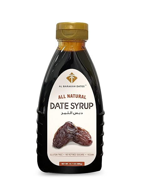 DATE SYRUP Al Barakah Arabian Date Syrup 400g | All Natural | No Added Sugar | No Preservatives | Vegan | Plant-Based | Non-GMO | Khajur | Khajoor | Healthy Sweetener | Natural Sweetness | Nutrient-Rich | Organic