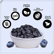 Premium Blueberry (200g) | Whole berries with rich Vitamins, Dried Blueberries, Low Fat Healthy Snacks, Rich in Calcium and Vitamin K, Sweet and Delicious California Blueberry