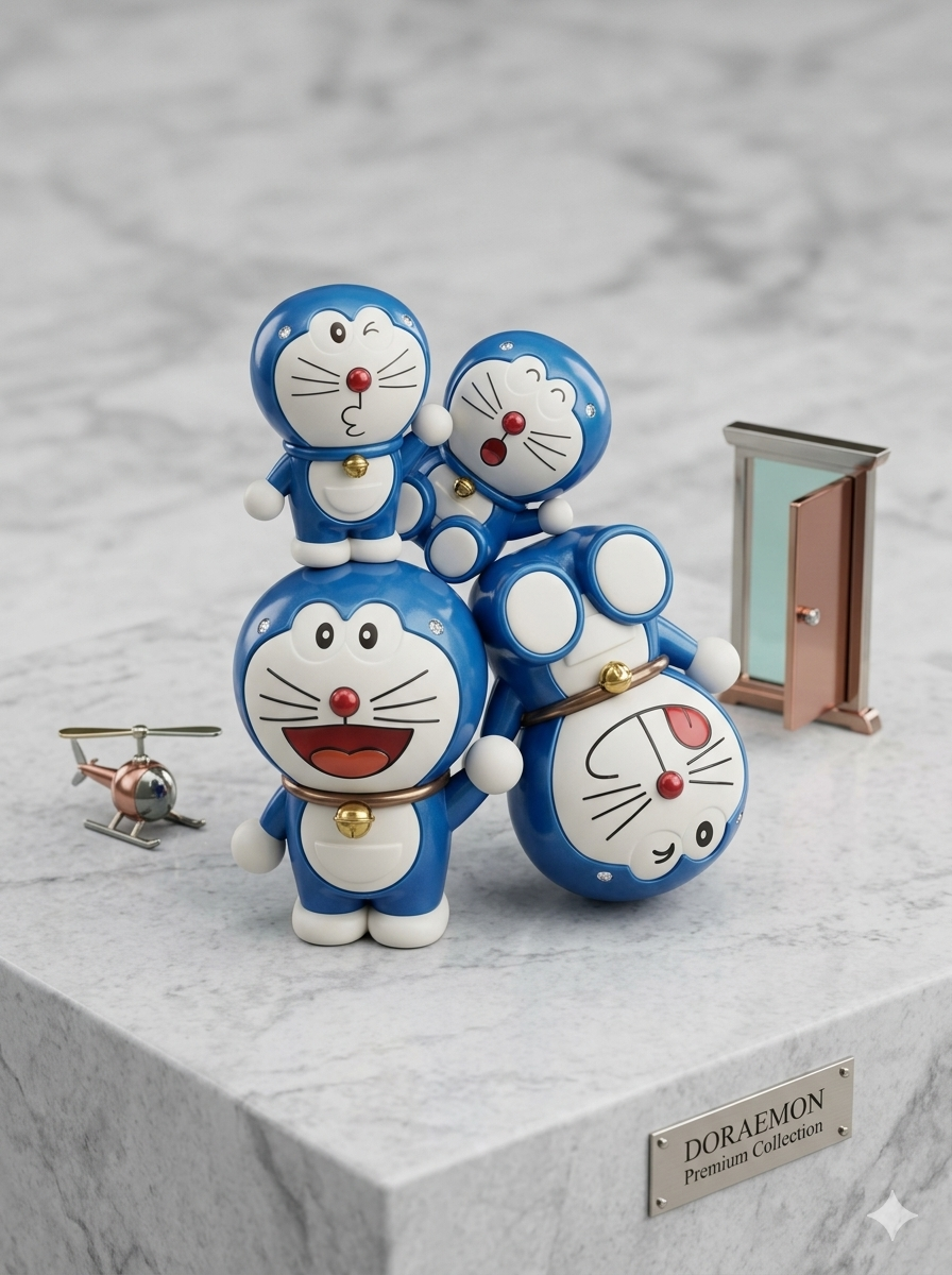 Doraemon Cake Topper Set (4-Piece)