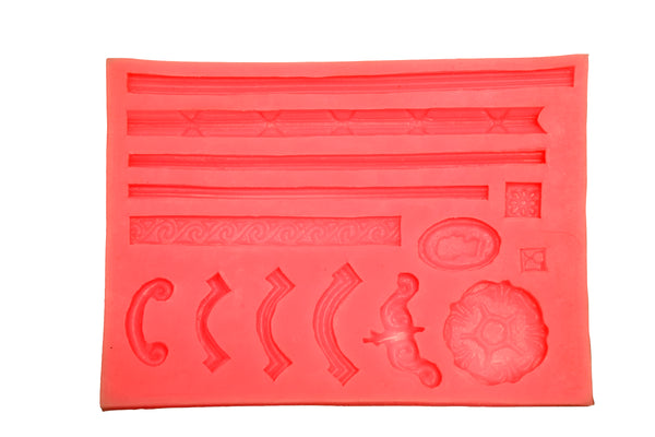 Fancy Frame Border Silicone Mould